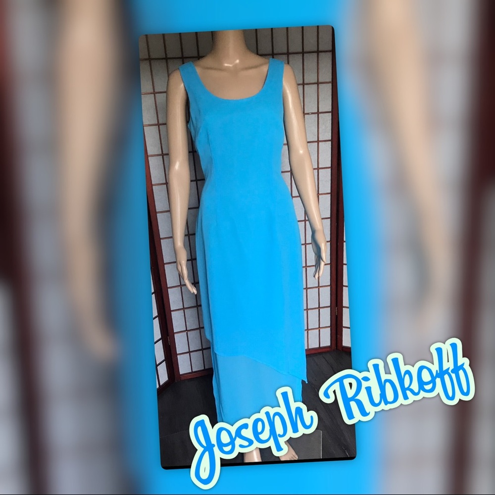 Joseph Ribkoff Sheer A Line Dress &Matching Wrap